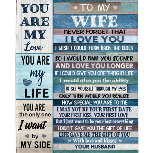 Personalized To My Wife Never Forget I Love You Want Be Your Last Everything Fleece Blanket, Mother's Day Blanket