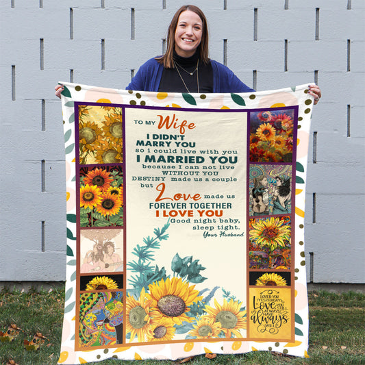 Best Anniversary Gift For Wife, Sunflower Hippie Blanket, Birthday Gift For My Wife,  Birthday Gift Ideas For Wife