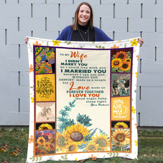 First Anniversary Gifts For Wife, Sunflower Hippie Blanket, Best Anniversary Gift For Wife, Birthday Gift For Wife