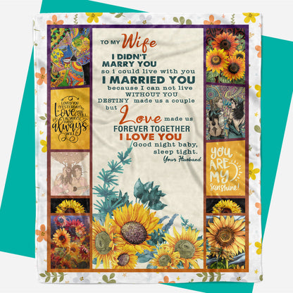 First Anniversary Gifts For Wife, Sunflower Hippie Blanket, Best Anniversary Gift For Wife, Birthday Gift For Wife
