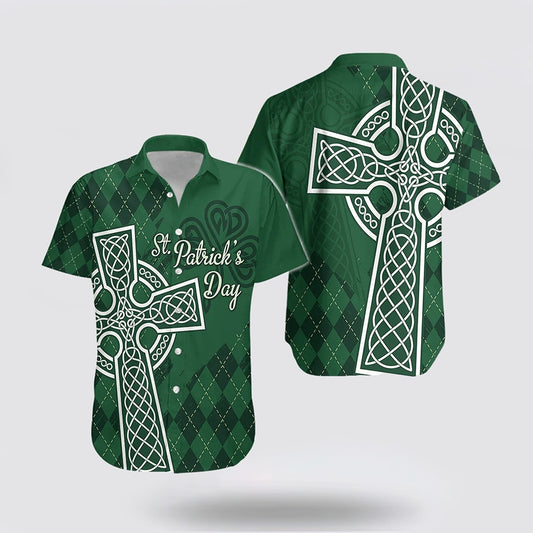 Irish Hawaiian Shirt St. Patrick Day Mix Celtic Cross  Hoodifize