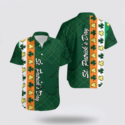 St. Patrick s Day Ireland Flag Hawaiian Shirt Shamrock Hoodifize