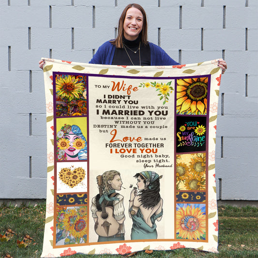 Sunflower Hippie Blanket, Best Anniversary Gift For Wife, Birthday Gift For Wife,  Anniversary Gifts For Wife