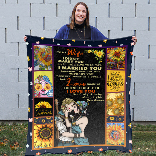 Sunflower Hippie Blanket, Birthday Gift For Wife,  Anniversary Gifts For Wife, Wife Birthday Gift Ideas