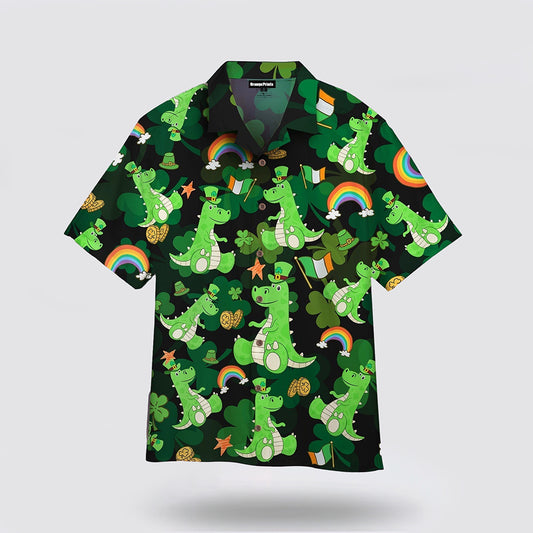 T Rex Love St Patrick Day Hawaiian Shirt Hoodifize