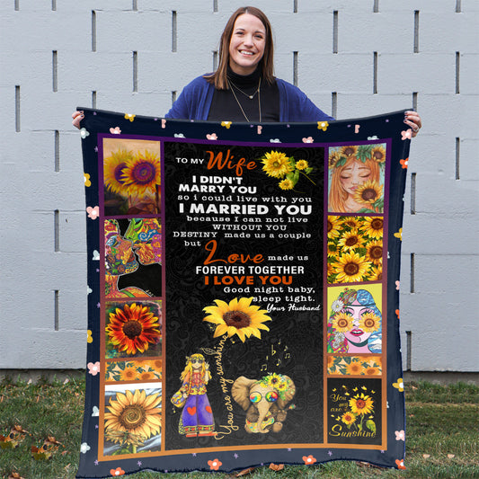 Wife Birthday Gift Ideas, Sunflower Hippie Blanket,  Birthday Gift Ideas For Wife, Best Anniversary Gift For Wife