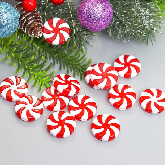 Acrylic Round Candy Christmas Ornaments for Tree Hanging Christmas Tree Decorations 2024 New Year Gift