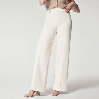 Seamed Front Wide Leg Jeans