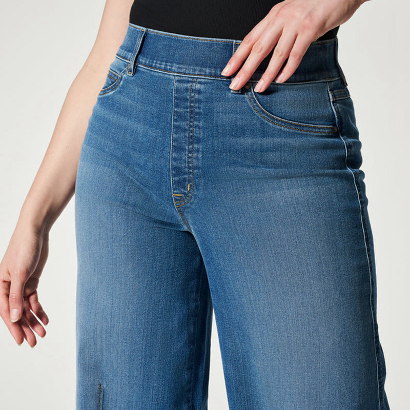 Seamed Front Wide Leg Jeans