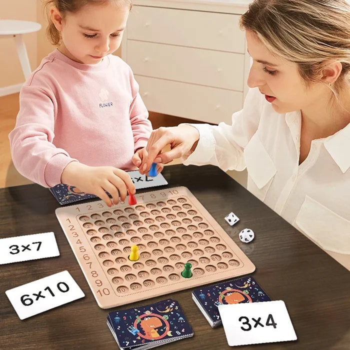 Wooden Montessori Multiplication Board Game -  Gift Ideas For Christmas 2024