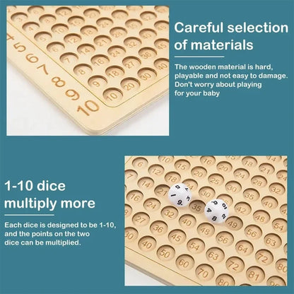 Wooden Montessori Multiplication Board Game -  Gift Ideas For Christmas 2024