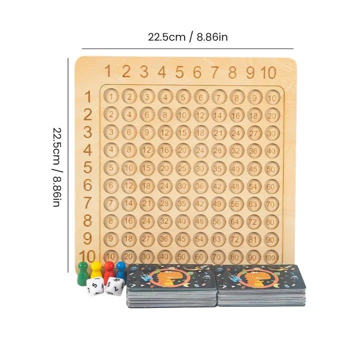 Wooden Montessori Multiplication Board Game -  Gift Ideas For Christmas 2024