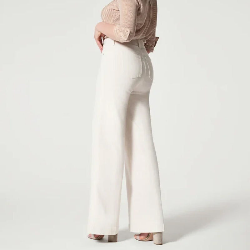 Seamed Front Wide Leg Jeans