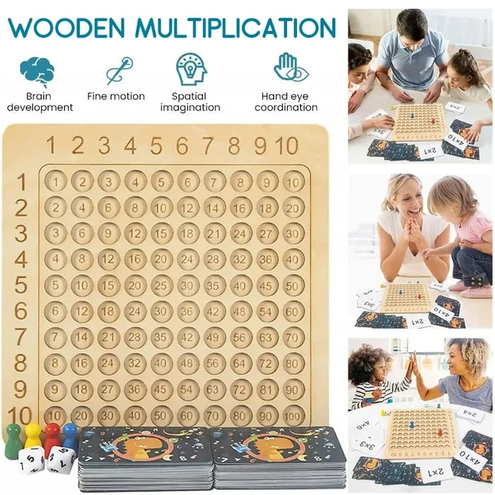 Wooden Montessori Multiplication Board Game -  Gift Ideas For Christmas 2024