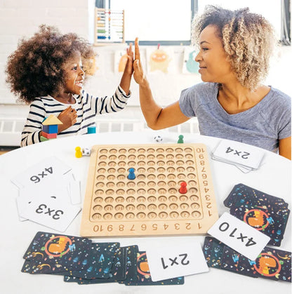 Wooden Montessori Multiplication Board Game -  Gift Ideas For Christmas 2024