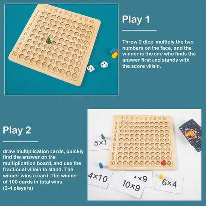 Wooden Montessori Multiplication Board Game -  Gift Ideas For Christmas 2024