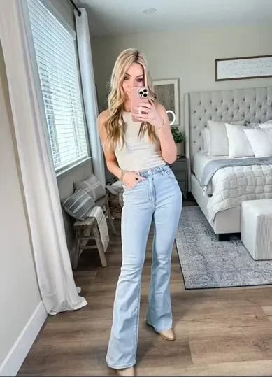 Ultra High Rise Stretch Flare Jeans